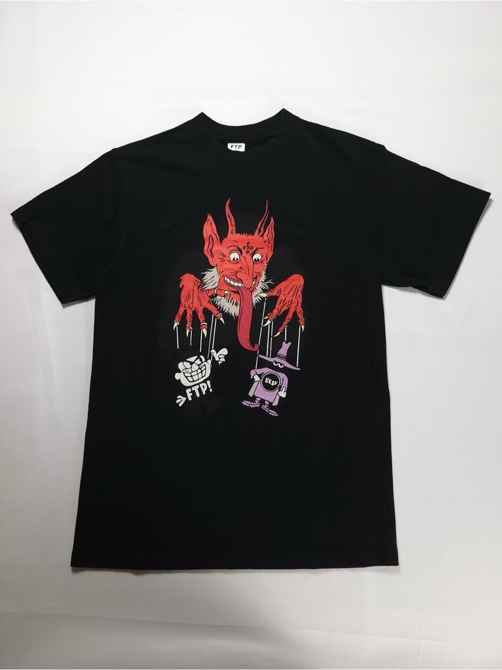 FTP F*ckThePopulation Krampus Black Graphic Tee Size Medium Christmas Drop 2024